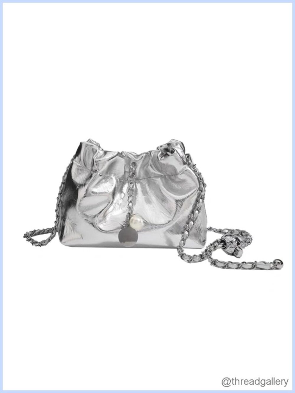 MIAC Fashion Design PU Leather Shoulder Bag Crossbody Purse with Chain Strap